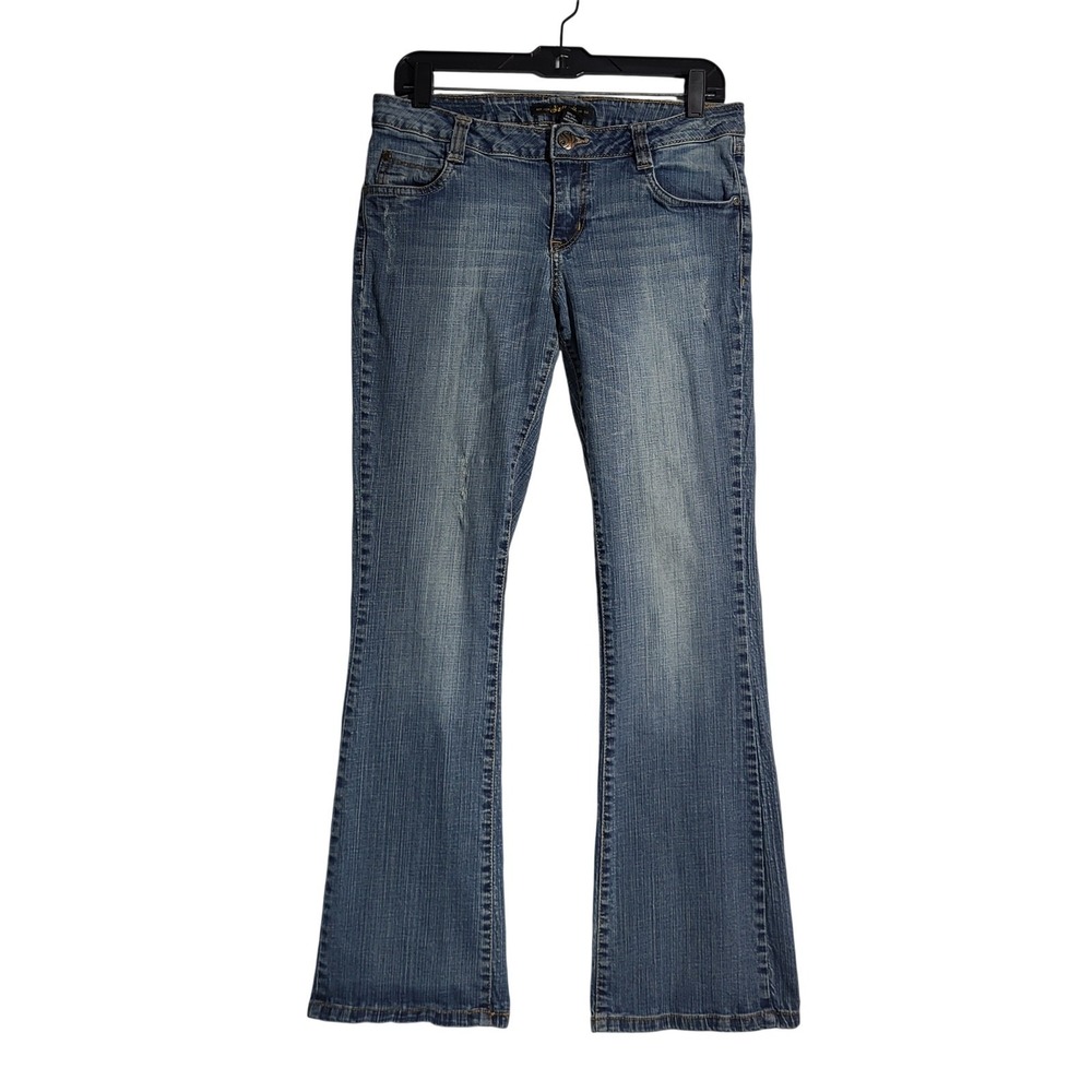 Vintage Y2K Southpole Low Rise Bootcut‎ Jeans Women's 6 Blue McBling Streetwear